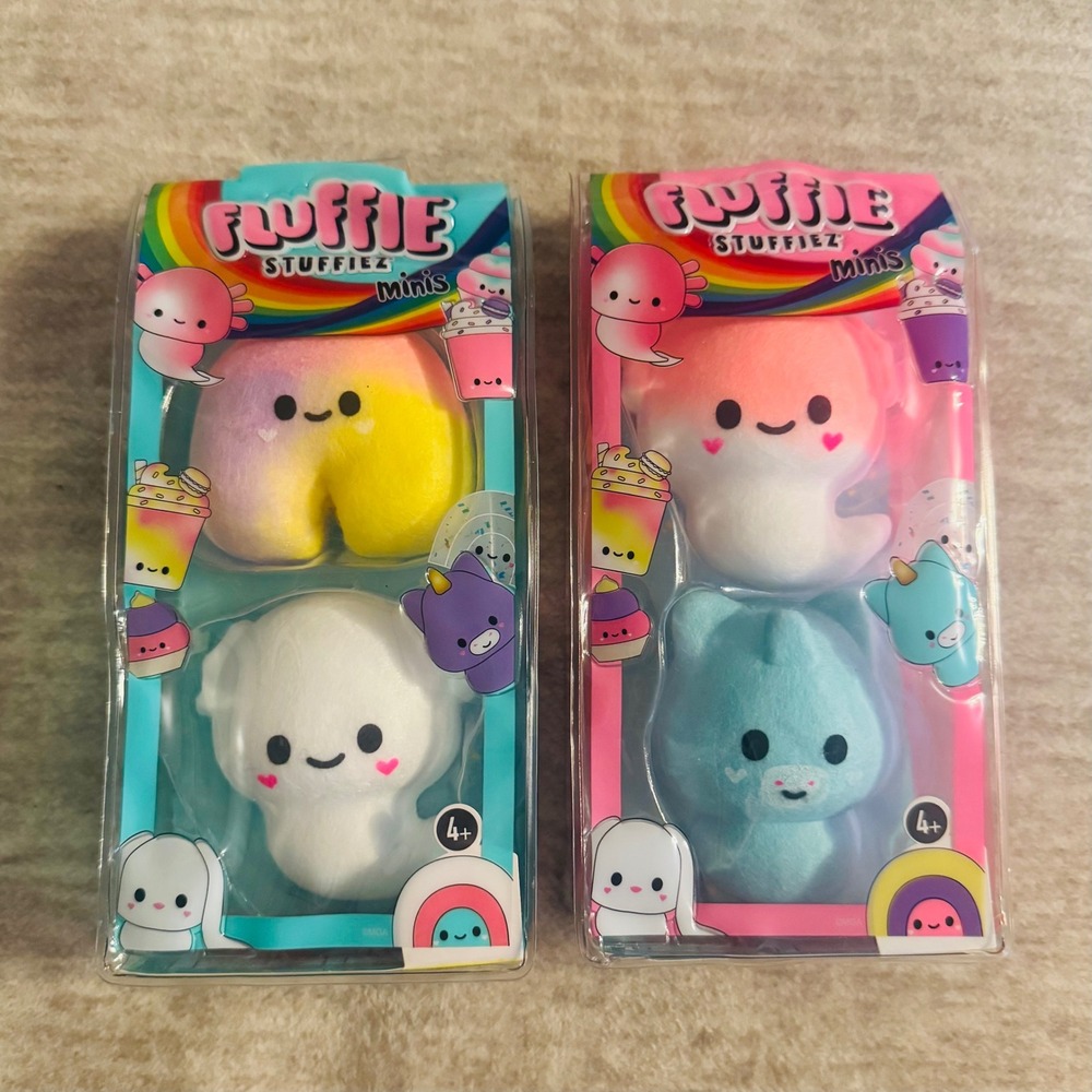 MGA Fluffie Stuffiez Minis (2) Pack Interactive Plush Mystery Reveal Squishy Toy
